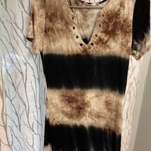 Tie-dye body con dress